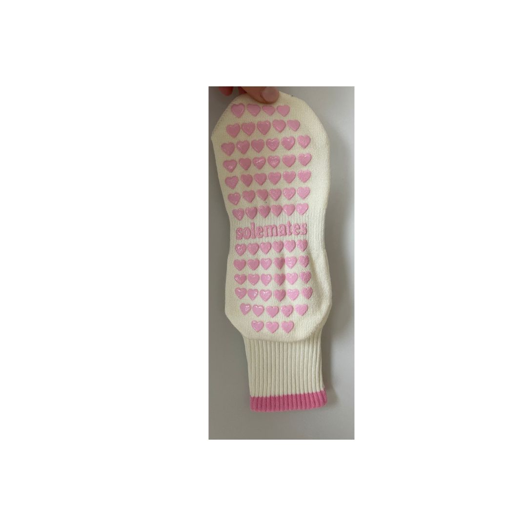 Pink Stripe Crew Sock